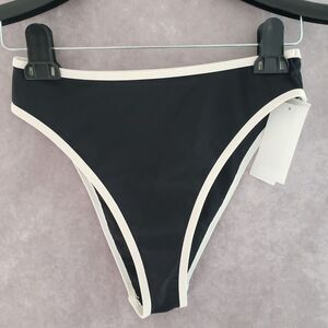 Salt Cove Juniors High-Waist Bikini Bottom Black M Swimwear